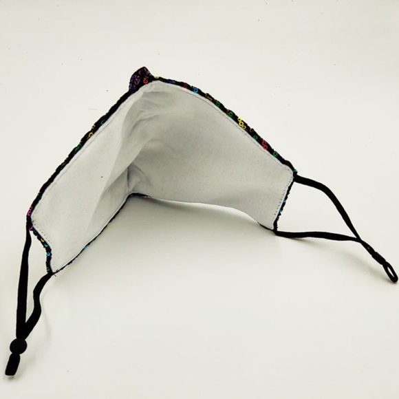 One Piece Cotton Face Masks with Elastic Ear Loops - Picture 3 of 5